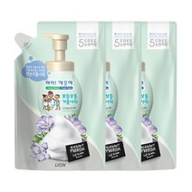 아이깨끗해 보들보들 거품샤워 바디워시 카밍릴리프 리필용, 650g, 3개