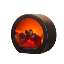 CODE99 불멍무드등 LED 모닥불 벽난로 불멍조명 집들이선물, 써클형 불멍무드등