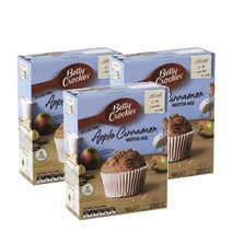 베티크로커 애플 시나몬 팻 프리 머핀 믹스 500g Betty Crocker Apple Cinnamon Fat Free Muffin Mix, 3팩