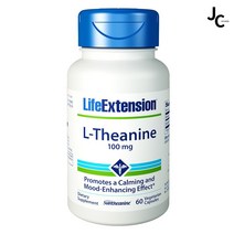 베지테리안 100mg 캡슐 L-테아닌 라이프익스텐션, 60개입 × 1개, 1개