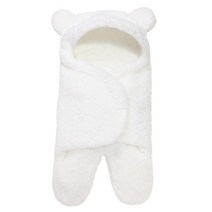 신생아 랩 담요 아기 침낭 봉투 겨울 어린이 슬립 색 발싸개 유모차 니트 수면 자루 선물, [18] B10 white 0-6 months