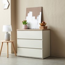 데코라인 [데코라인] 픽스 800 3단서랍장, 오크화이트