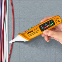 스마트센서 비접촉 검전기 / 전기테스터기 휴대용 누전 배선 전압 전류 측정기 감전 감도조절 LED라이트조명 미세전류측정, 상세페이지 참조