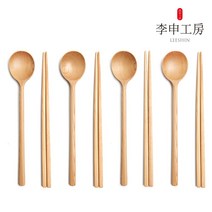 [이신공방] 국산 천연오일 이신달수저 내추럴 (케이스포함) / 고급 나무 수저, 4세트