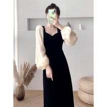 캐주얼 블랙롱원피스 바캉스 하객룩 빅사이즈 3040쇼핑몰 나들이 AF23