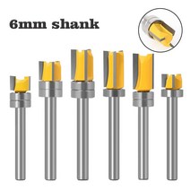 6mm 샹크 템플릿 트림 힌지 Mortising 라우터 비트 합금강 라우터 비트 베어링 초경 팁 커터 라우팅 목공, [01] CHINA, [03] 10