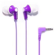 Panasonic 파나소닉 ErgoFit 유선 이어버드 다이내믹 크리스털 클리어 사운드와, No Mic_Purple