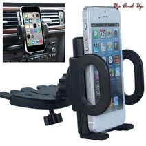 차량용노트북거치대 360 도 회전 범용 자동차 CD 슬롯 전화 마운트 홀더 크래들 모바일 아이폰 삼성, 단일옵션