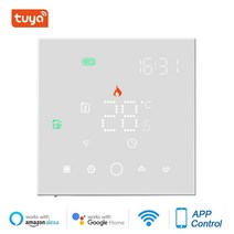 스마트 온도 제어 시스템 tuya app wifi 조절기 전기 바닥 난방물가스 보일러 원격 컨트롤러 google home alexa, 와이파이 블랙 gc, 24v