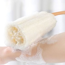 자극없는 롱핸들 손잡이 천연 수세미 바디 등브러쉬 샤워볼 샤워스펀지