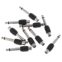 10 개 PCS RCA Female Jack ~ 6.35mm 1/4