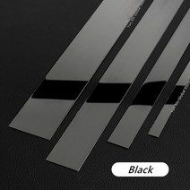 세라믹사이딩 메탈사이닝 아트월 새로운 스테인레스 스틸 장식 스트립 가장자리 라인 거울 스티커 벽 배경, 03 Black 2.44M_05 width3cm