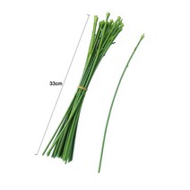 조화 개몫 플라스틱 꽃 줄기 인공 막대 장미 잎기본 철 와이어 비누종이 스텁, 19 S 33cm