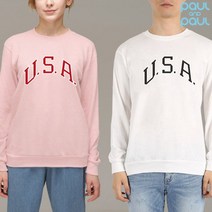 [폴앤폴] USA 특양면 맨투맨 남여공용