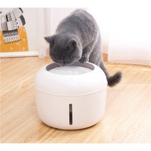 네이처펫 고양이 정수기 물통 급수기 자동 간편세척 필터25L, 화이트+정수기전용필터5매
