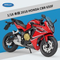 오토바이 1: 18 혼다 골드윙 모형 장식용 미니카 모델 다이캐스트 미니어처 1:18, 2018혼다CBR650F레드