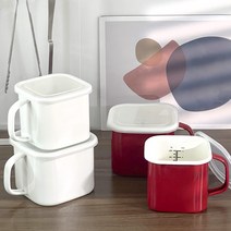 UH홈데코 손잡이 법랑 캐니스터 냄비 (뚜껑 포함), 레드 2.2L