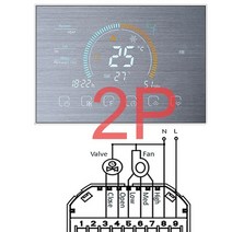 창문형환풍기 업소용 환풍기 산업용 화장실교체 EU 220v 24v 온도 조절기 컨트롤러 온도 팬 속도 2p4p 에어컨 쿨히트 wifi mbus rs485 원격 모바일 연결, 와이파이 버전, 실버 2p
