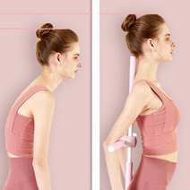 어깨 등 스트레칭 밸런스 필라테스 요가 기구 봉 바 스틱 등펴기 봉운동, 핑크 2개