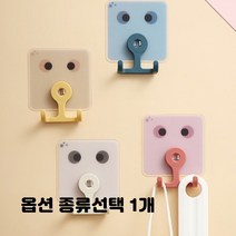 후크 걸이 벽걸이 벽부착 접접착식 문걸이 자석 흡착 클립 종류선택 1개, 사각얼굴 2구 벽부착 걸이 5개입