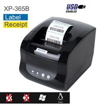 영수증사진기 포토프린터 Xprinter XP-365B POS 열 영수증 라벨 이중 목적 프린터 USB 스티커 슈퍼마켓용, 01 USB_01 EU 플러그
