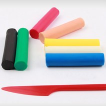 친환경 찱흙 아기 찰흙 지점토 칼 만지락 유토 점토 7색 클레이 아트 굳지않는 미니 놀이 도구 컬러 칼라 유아 만들기 용품