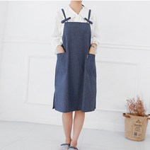 소담소담 네이비해지 원피스형 앞치마 빅사이즈가능, 일반사이즈