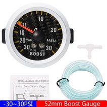 타코메타 타코미터 RPM 게이지 속도 측정기 52mm 자동 자동차 수정 포인터 부스트, 부스트 게이지 psi