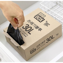 그린팩코리아 이지박스 뽑아쓰는 쓰레기봉투 비닐봉투 분리수거봉투, 50리터 50매, 검정