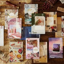 빈티지 레트로 인스타 감성 풍경 다꾸 조각 스티커 페이퍼 12종, 5.핑크퐁 (ST-1364)