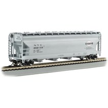 Bachmann Trains - 56'ACF 센터 플로우 호퍼 - 뉴욕 센트럴 - 그레이 - HO 스케일, 한개옵션0
