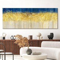 더 아트 컴퍼니 재물운 상승 풍수지리 돈 들어오는 사업운 성취 추상 황금 풍수 와이드 그림 캔버스액자 10종, 5. 재물가득 황금빛 추상 와이드