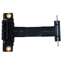 PCIE X1 라이저 케이블 듀얼 90도 직각 PCIe 3.0 x1 ~ x1 확장 케이블 8Gbps PCI Express 1X 라이저 카드 - 5cm, 보여진 바와 같이, 하나