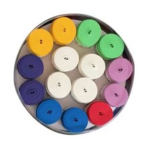 테니스그립커버 60pcs 라켓 미끄럼 방지 땀 배드민턴 라켓 점성 오버 필름 땀 밴드, 하얀