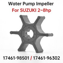 17461-98501 스즈키 용 워터 펌프 임펠러 선외기 엔진 2hp 2.2hp 3.5hp 4hp 5hp 6hp 7hp 8hp 보트 부품 17461-96302, 01 Black