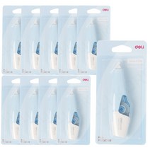 델리 수정테이프 5mm x 6m (71461), 마카롱 블루, 10개
