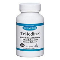 euromedica tri-iodine - 12.5mg 90 캡슐 - 요오드화칼륨 요오드화나트륨 amp 분자 요오드 - 세 가지 유익한 형태의 요오드 - 건강한 갑상선 멀티비타민, 단일수량, 단일개당 용량/중량/정