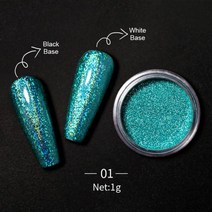 금속 네일 미러 글리터 파우더 네온 진주 안료 더스트 샤이니 골드 실버 파인 크롬 플레이크 DIY 액세서리, 한개옵션1, 16 Glitter 01