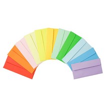 상우문화사 가로형 칼라봉투/머니봉투 170x85mm 8매포장 40봉BOX판매, 보라