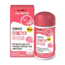 굿앤키즈 오메가3 츄어블 유아 어린이 초등학생 알티지 레몬맛 젤리 EPA DHA 90캡슐, 1개, 90정, 90정