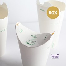 친환경 버터플라이컵 화이트 (800개입) 12oz / 폴더컵 종이컵