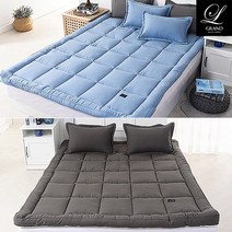 7cm 사계절 진드기방지 알러지케어 먼지없는 논슬립 요토퍼 슈퍼싱글 퀸 킹 토퍼매트리스 손님용 바닥토퍼 푹신한 침대토퍼 패드 두꺼운 요매트 캠핑 차박토퍼, 그레이(GREY)