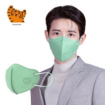 [숨그림X네고왕] 무직타이거 새부리형 민트 10매입 캐릭터 마스크 광희마스크 네고왕마스크, 민트 중형(성인용) 10매