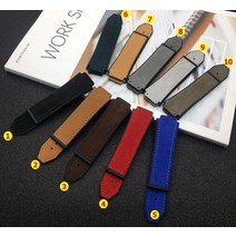 Hublot 위블로 시계 호환 25x19mm 빅뱅 실리콘 러버 가죽 루프 스트랩 우레탄 워치 밴드 시계줄질