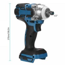 무선드라이버 어큐뮬레이터 렌치 전기 임팩트 무선 브러시리스 18V 배터리 강력한 도구 LED 조명 어댑터, 호주+No Battery