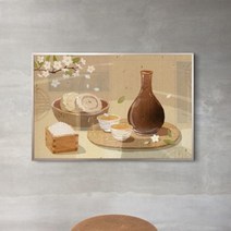 한국전통주 중형메탈액자.꾸밈, 그레이／1타입