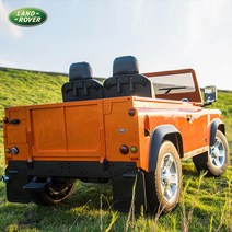 Charm Baby 랜드로버 디펜더 어린이2인승 4륜구동 짐칸전동차, 오렌지