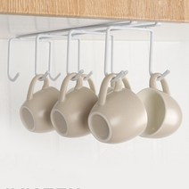 주방 컵 정리대 걸이 꽂이 커피잔 머그컵 거치대, 2단화이트