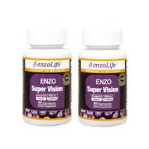 ENZOLIFE SUPER VISON 엔조라이프 슈퍼 비전 엔조제놀 루테인 빌베리 블랙커런트 칼슘 베지캡슐 60정 2병