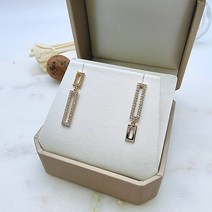 리얼99 반짝반짝 더블스퀘어 미니귀걸이 귀안뚫은 귀찌귀걸이